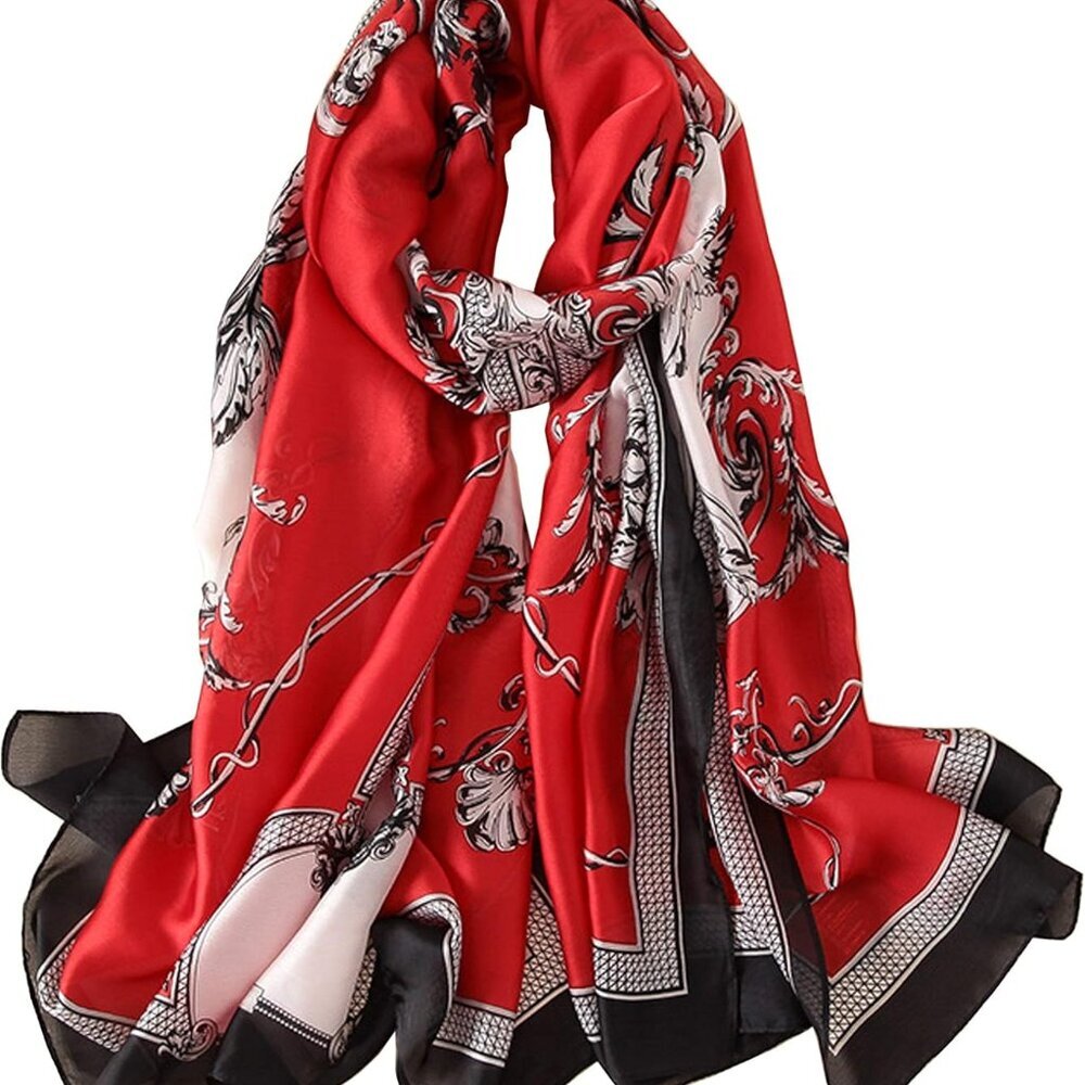 Silk Scarf Mulberry Silk Fashion Scarves Long Lightweight Shawl Wrap …